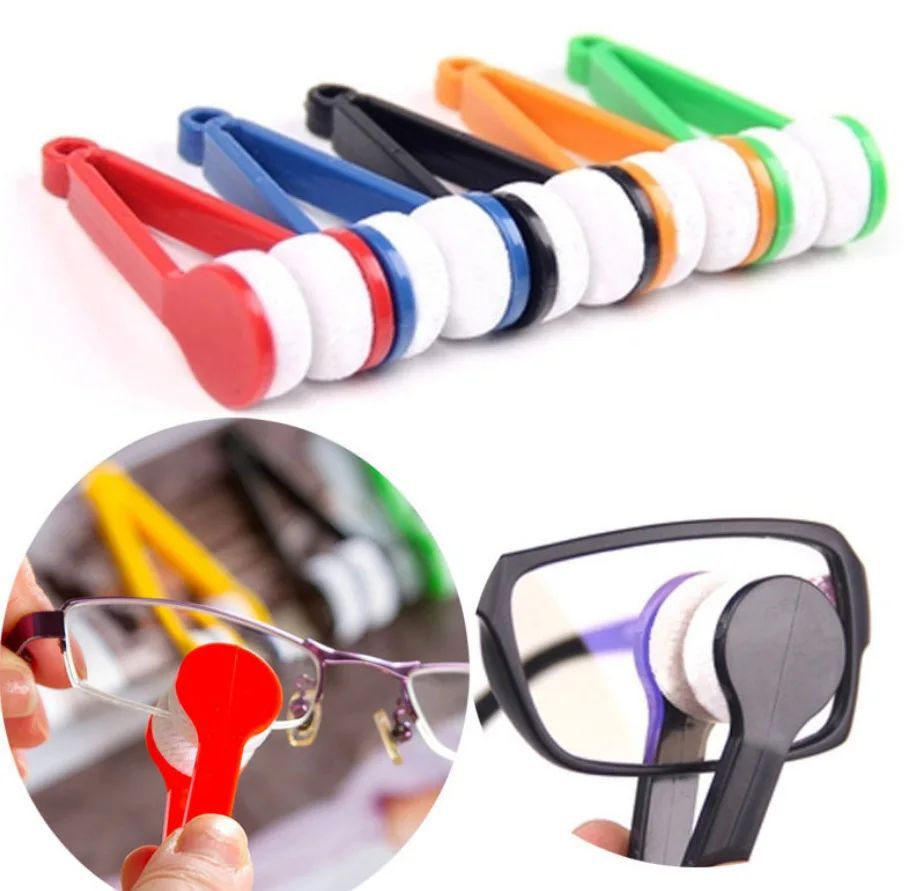 Mini eyeglass microfiber brush cleaner 5 pack