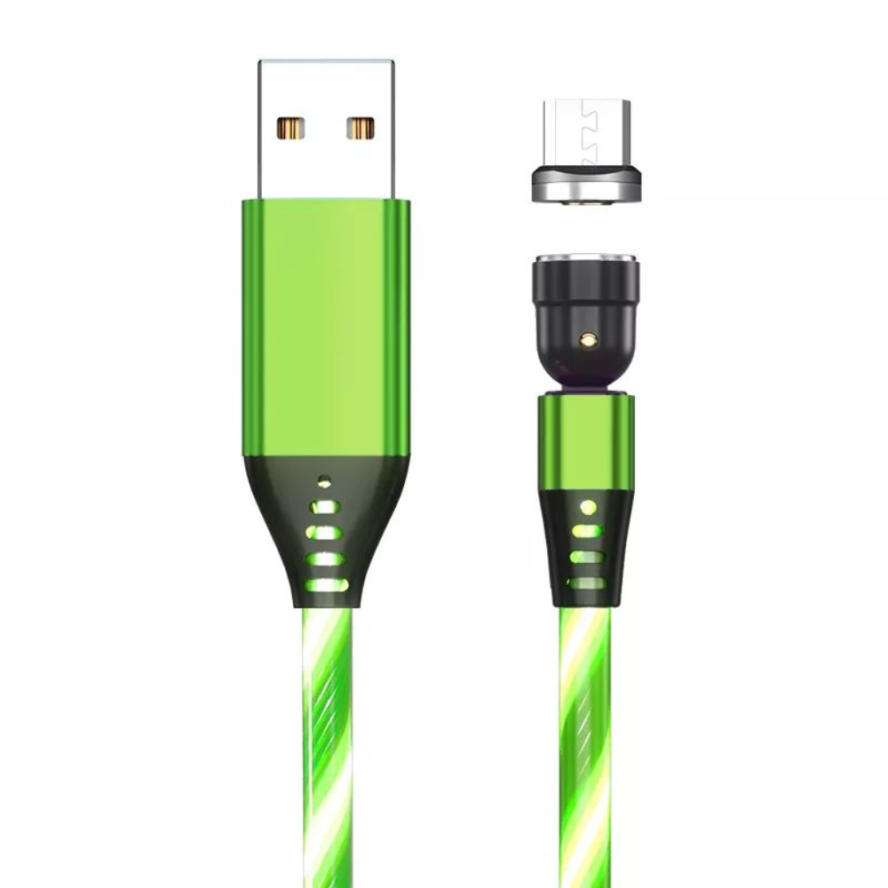 Luminous flowing light magnetic charging cable