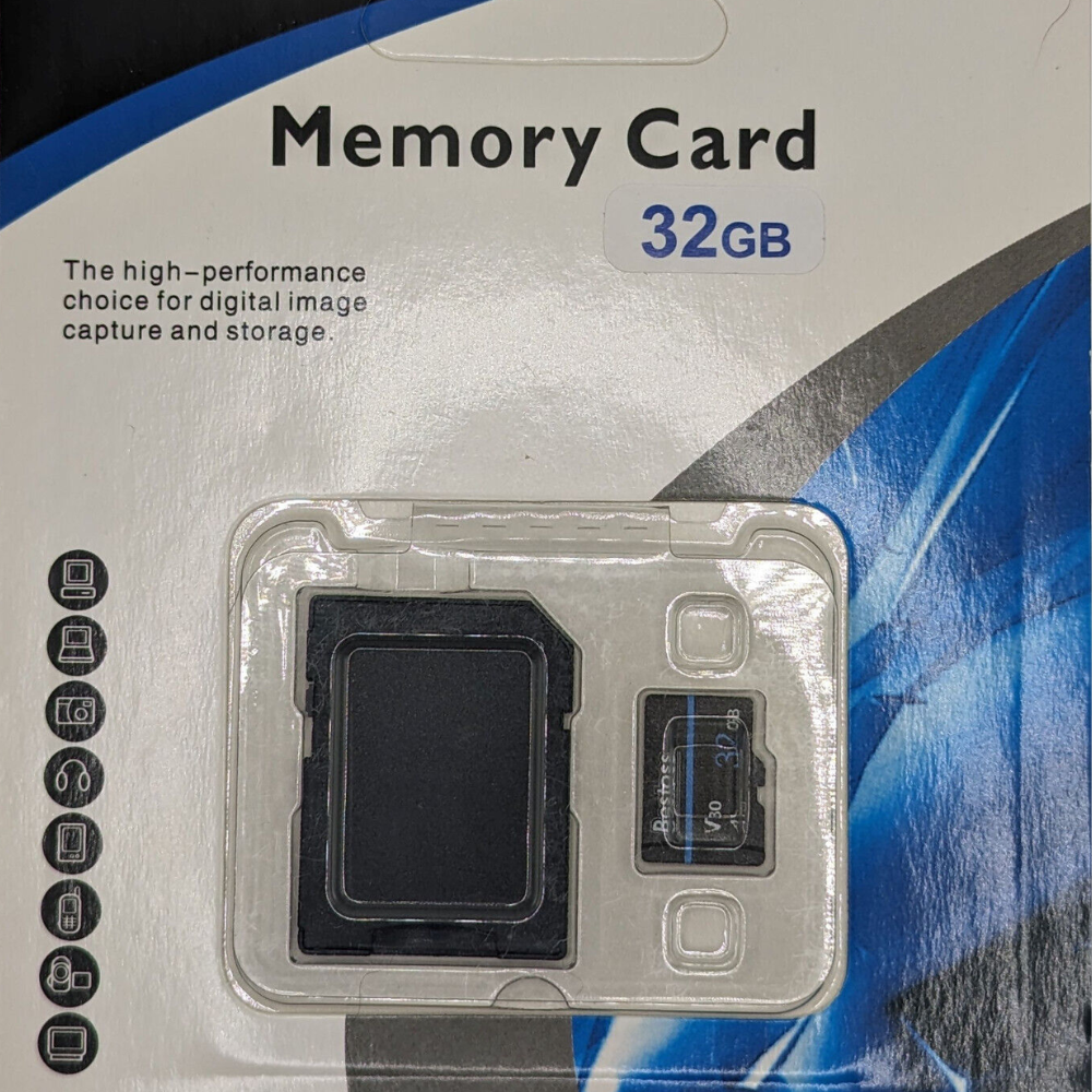 32GB micro SD memory card 2-pack with SD adapters