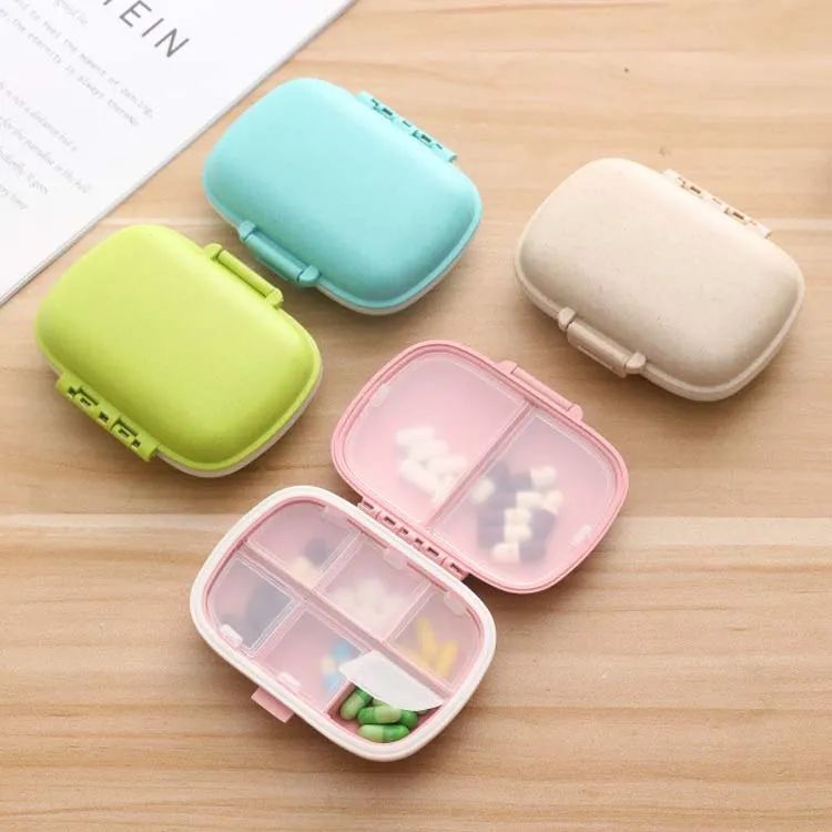Travel pill box 2-pack 8 compartments